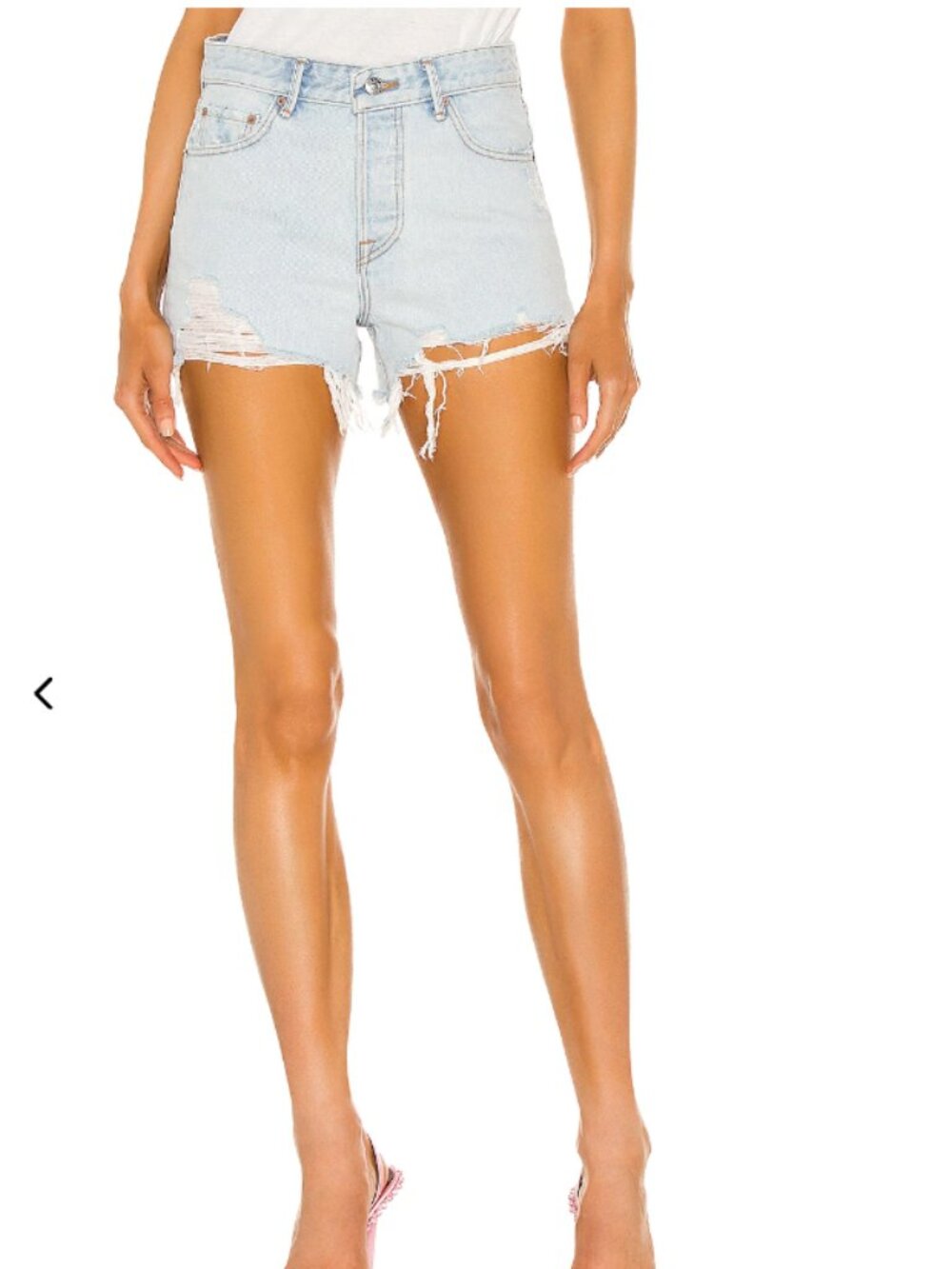 Grlfrnd Helena High Rise Cut Off Denim Shorts
